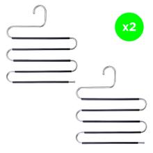 Kit x2 Percha Para 5 Pantalones