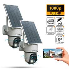 Kit x2 Cámara de Seguridad Solar Gadnic Lente Dual IP65 FullHD