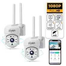 Kit x2 Camara De Seguridad Wifi Ziyen ZX39 2MP 1080p PTZ Movimiento 270 90 Vision Nocturna Audio Bidireccional Exterior