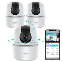 Kit De Tres Cámaras De Seguridad Interior Ziyen Wifi Vision Nocturna 2mp