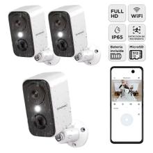 KIt x3 Camara Seguridad Gadnic Wifi Interior Exterior Full HD 1296P Vision Nocturna Audio Bidireccional App AJ Cloud IP65