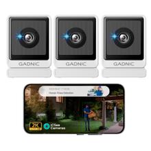  Kit x3 Cámara de seguridad Gadnic Wifi 3MP Mini Interior Ventana Full HD Visión Nocturna