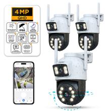 Kit X 3 Cámara de Seguridad Ziyen ZX57 Lente Dual 4MP Domo Exterior WiFi Control Por App