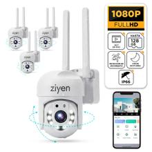 Kit x4 Camara De Seguridad Wifi Ziyen ZX39 2MP 1080p PTZ Movimiento 270 90 Vision Nocturna Audio Bidireccional Exterior