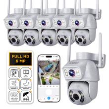 Kit x6 Cámaras de Seguridad Gadnic Doble Lente 6MP FHD Resistente Al Agua