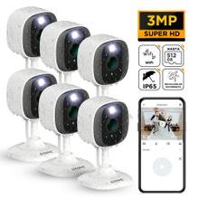KIT X6 Cámara de Seguridad WiFi Gadnic Mini-G 2K Exterior Interior Audio Bidireccional 3MP Visión Nocturna Ip65