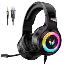 Auriculares Gamer Alpha A9000 Play Microfono Luz RGB Cancelacion Sonido  