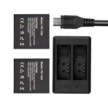 Baterías Recargables Akaso 1350 mAh Cargador Doble USB Compatible Cámara Brave 7 LE