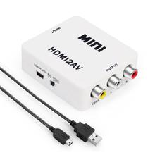 Conversor Hdmi A Rca Av Adaptador Tv Tubo Convertidor 1080
