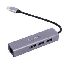 Adaptador Usb Tipo C A Rj45 Ethernet Red Lan + Usb 3.0 Gadnic HB-RJ26 para Macbook Windows