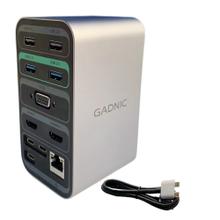 Hub Estación de acoplamiento USB C Gadnic monitor dual Windows Mac