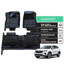 Set Cubre Alfombras Termoformadas Gadnic Para Ford Territory 2023+ Juego Completo 3 Piezas EVA 8 mm PVC 0.8 mm Base Antideslizante Textura Diamante Brillante Todo Clima Impermeables Facil Limpieza