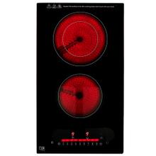 Anafe Eléctrico Cuk By Gadnic AV200 2 Hornallas Empotrable Vitrocerámico 3200w Panel Touch Timer Outlet