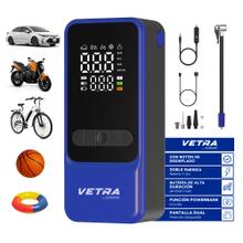Inflador Portátil Vetra By Gadnic 150 PSI Digital Bateria Recargable Función Desinflado Linterna LED
