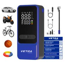 Inflador Portátil Vetra By Gadnic 150 PSI Digital Bateria Recargable Función Desinflado Linterna LED
