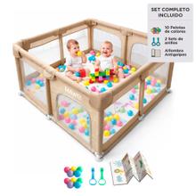 Corral Para Bebes Mawe By Gadnic 120cm Alfombra Anillos De Agarre Espuma Protectora