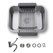  Bacha de Cocina Rieti by Gadnic 76cm Acero Inoxidable 201 Kit Completo