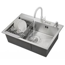 Bacha De Cocina Rieti By Gadnic Acero Inoxidable Kit Completo 