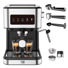 Cafetera Express Gadnic Cm3000 3 en 1 20 Bares Panel Táctil Vaporizador Depósito 15L Acero Inoxidable