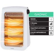 Estufa Infrarroja Gadnic 1500W Calor Directo 4 Niveles Silenciosa Hogar