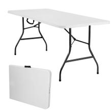 Mesa Plegable Gadnic 1,80mt Aluminio y PVC Liviana Portátil Exterior / Interior