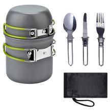 Set de Cocina Ollas y Cubiertos Gadnic Desmontables Para Camping
