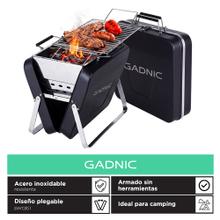 Parrilla Plegable Portátil Gadnic Acero Inoxidable Camping Compacta Tipo Valija