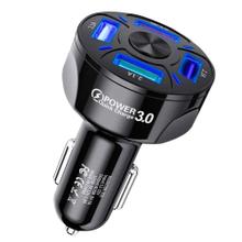 Cargador para Auto Gadnic 4 USB Carga Rapida con Led  Cable USB-C