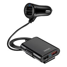 Cargador para Auto 4 Puertos Usb Carga Rápida - Asiento Delantero Y Trasero
