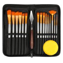 Kit x15 Pinceles para Artistas Gadnic ART3 Arte y Pintura Estuche Esponja Espátula