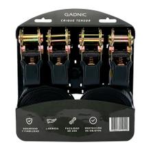 Cinta De Amarre Con Crique Gadnic 4 Piezas 700kg 5mt 25mm Ancho Tensor