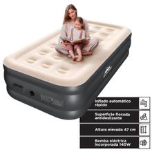 Colchón Inflable Individual Gadnic Bomba Eléctrica Incorporada PVC Superficie Flocada 220V 140W