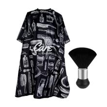 Set Barberia Capa con Diseño Gadnic  Cepillo Sacapelo