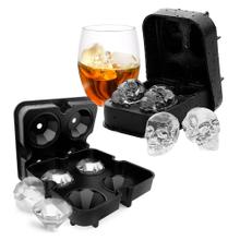 Set x2 Cubeteras de Silicona Para Hielo Gadnic ICE04 4 Hielos Calavera Y Diamante