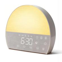 Luz Con Reloj Despertador Gadnic BT Radio FM Simulación Amanecer 10 Sonidos Relajantes