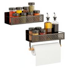 Set Organizador Especiero y Portarrollo Gadnic Estante Magnetico para Heladera