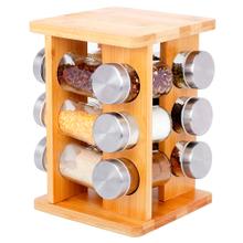 Especiero Madera Bambú 12 Piezas Organizador Hierbas Especies