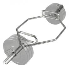 Trap Bar Olimpica Force By Gadnic Hexagonal 50mm Acero Macizo Cromado 145cm 22kg Con Agarres Antideslizantes Para Fuerza