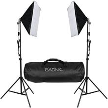 Kit par de Tripodes Gadnic  Softbox Iluminacion  Bolso Kit Profesional Fotografia  