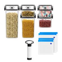 Set X5 Tápers De plástico Gadnic   bomba de vacío manual  5 Bolsas plásticas de vacío