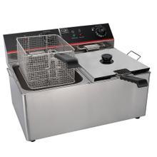 Freidora Industrial Aceite Eléctrica Doble Capacidad 16lts Acero Inoxidable 