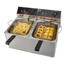 Freidora Industrial Aceite Eléctrica Doble Capacidad 16lts Acero Inoxidable  Outlet