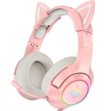 Auriculares Gamer Onikuma K9 Orejas Gato con Luz RGB Led
