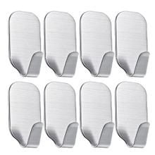 Set de 8 Ganchos Adhesivos Gadnic Acero Inoxidable
