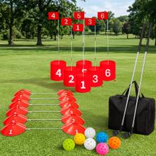 Juego Golf Gadnic 6 Hoyos Portatil Exterior Banderas Palos Bolas Set Completo