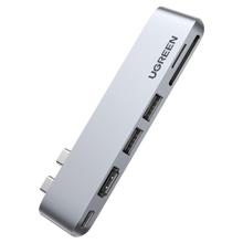Hub Adaptador 6 en 2 Ugreen Doble Usb-c a  HDMI2USB 30 ATFSDUSB-C 