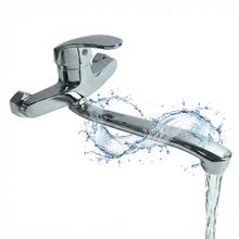 Canilla Cocina Rieti Gadnic Monocomando Pared Brazo Largo