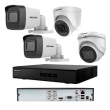 Kit 1 Mini Cámara 1 Domo 1 Cámara Exterior 1 Cámara Bullet y 1 Grabadora DVR Hikvision
