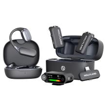 Micrófono Inalámbrico Hollyland Lark Max 2 Combo Definitivo  2 TX  Camara RX  USB-C RX  Auriculares OWS Monitor