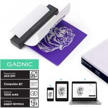 Impresora De Tatuajes Portatil Gadnic Impresion Termica 203 DPI BT Y Cable Bateria 1500 mAh Compatible Multisistema